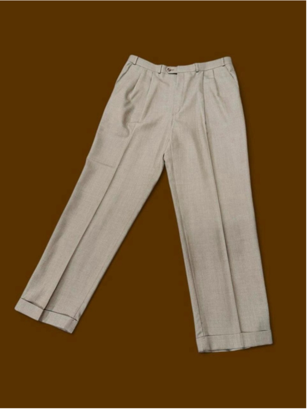 Vintage 90s Lauren Ralph Lauren 100% Wool Pleated Pants Men’s 38x34 Gray EUC